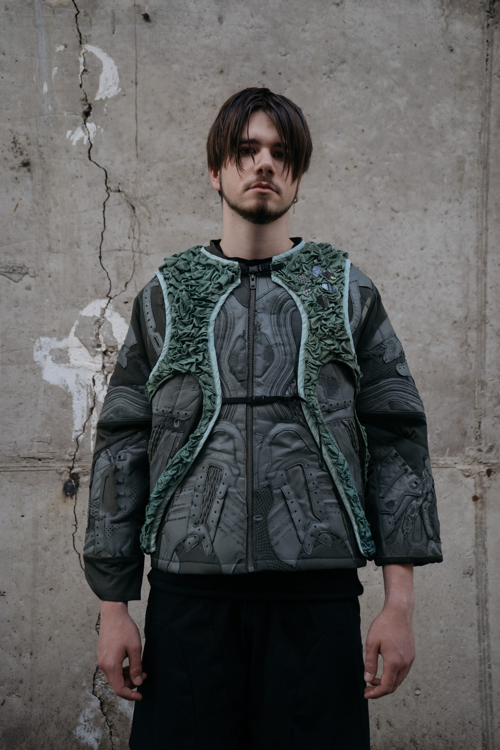 PLNGNS MEN'S LEATHER JACKET + NYLON CAPE - Image 5